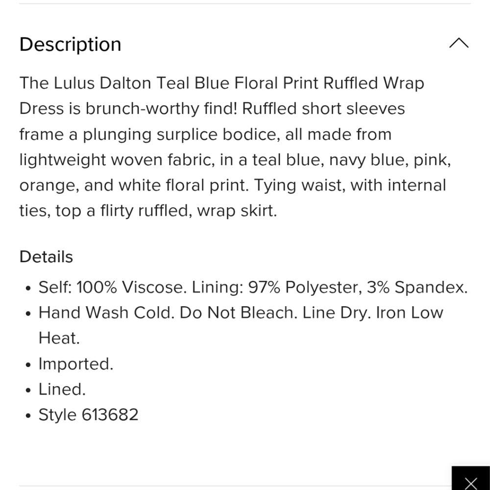 Lulus teal blue floral wrap dress - Picture 14 of 14